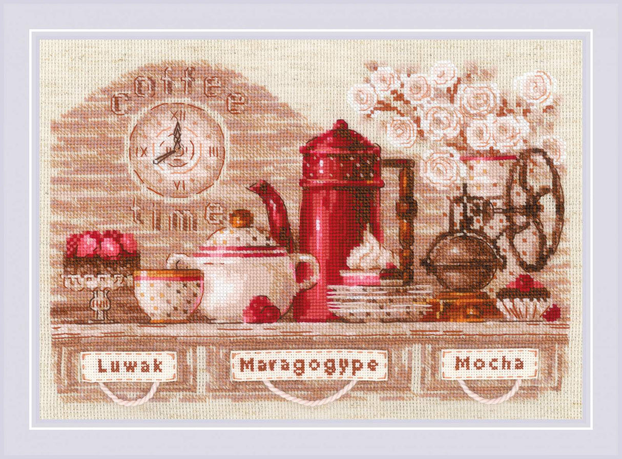 "Coffee Time" Cross Stitch Kit 1874