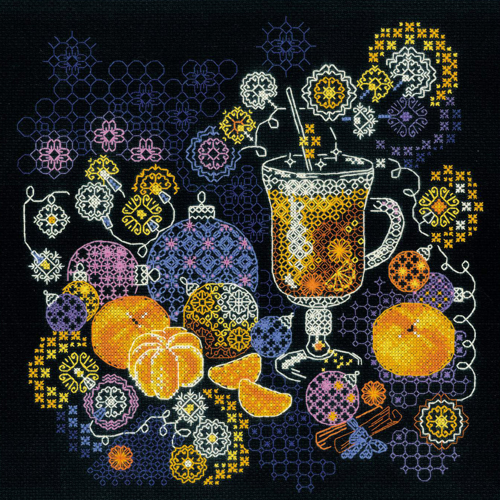 Kit de Bordado de Punto de Cruz - "Orange Mood" - Riolis 2055