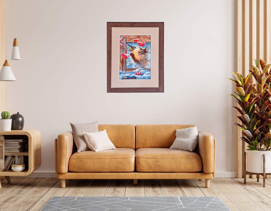 Kit de broderie au point de croix - "Rencontre à la fenêtre" - Riolis 2049