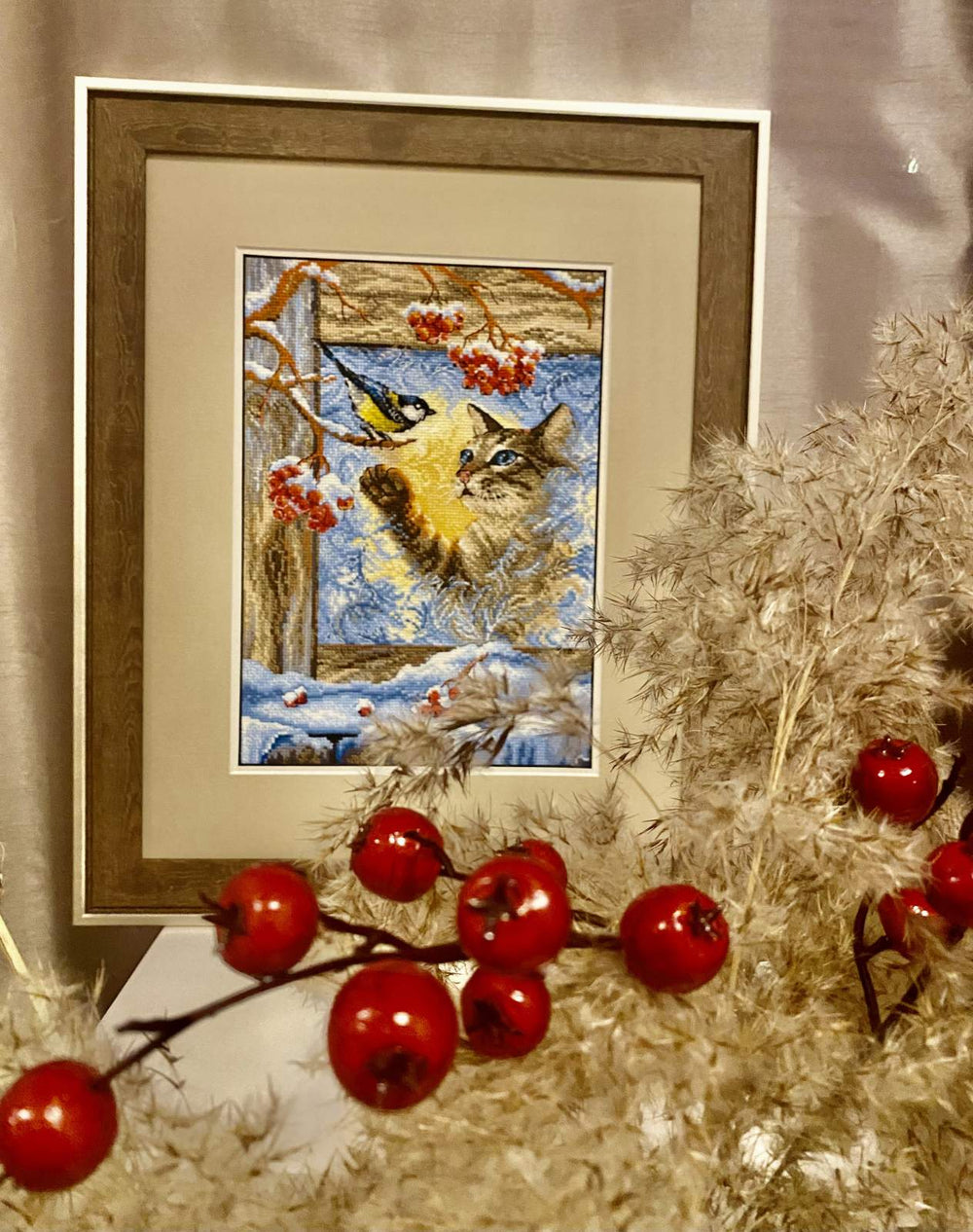 Kit de broderie au point de croix - "Rencontre à la fenêtre" - Riolis 2049