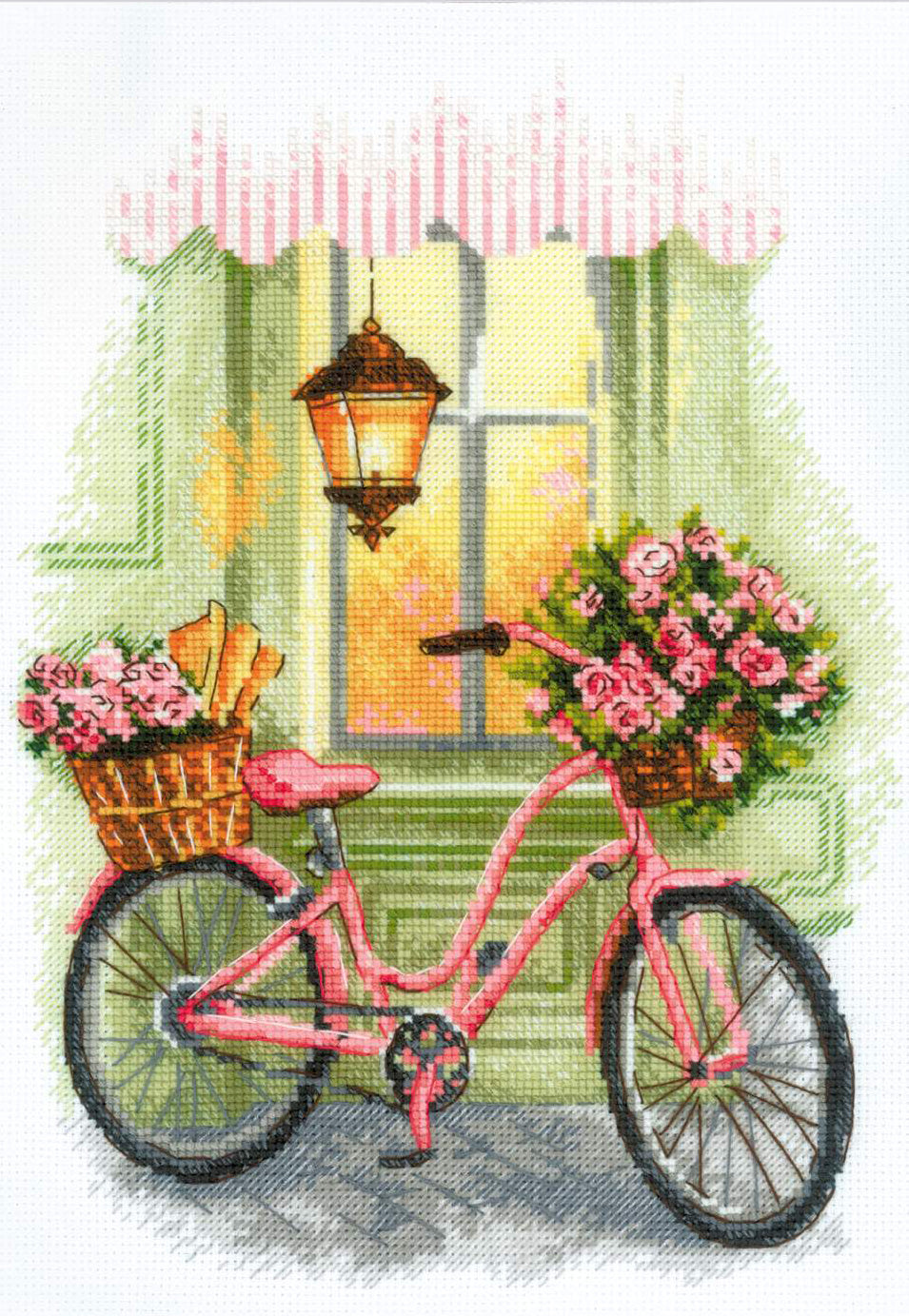 Kit de Bordado de Punto de Cruz - "A Floral Trip" - Riolis 2089