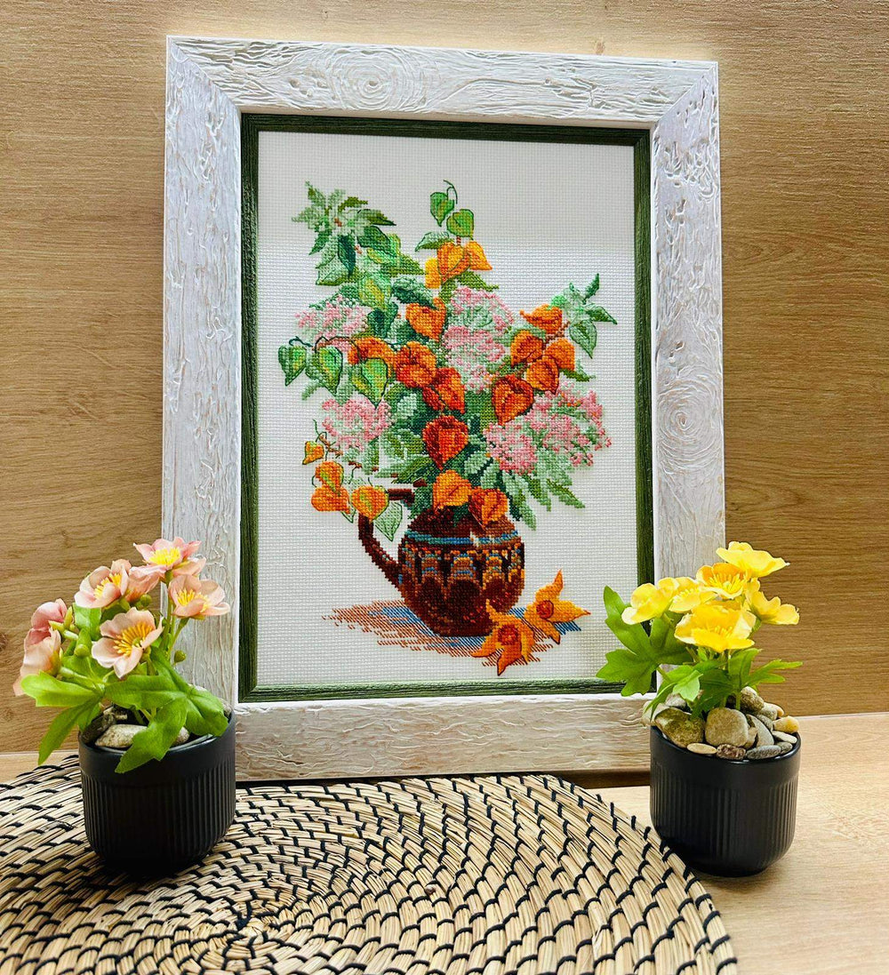 Kit de point de croix Riolis - Bouquet avec Physalis, 2086