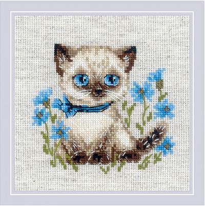 Kit de broderie au point de croix "Chaton siamois" 2118 Riolis