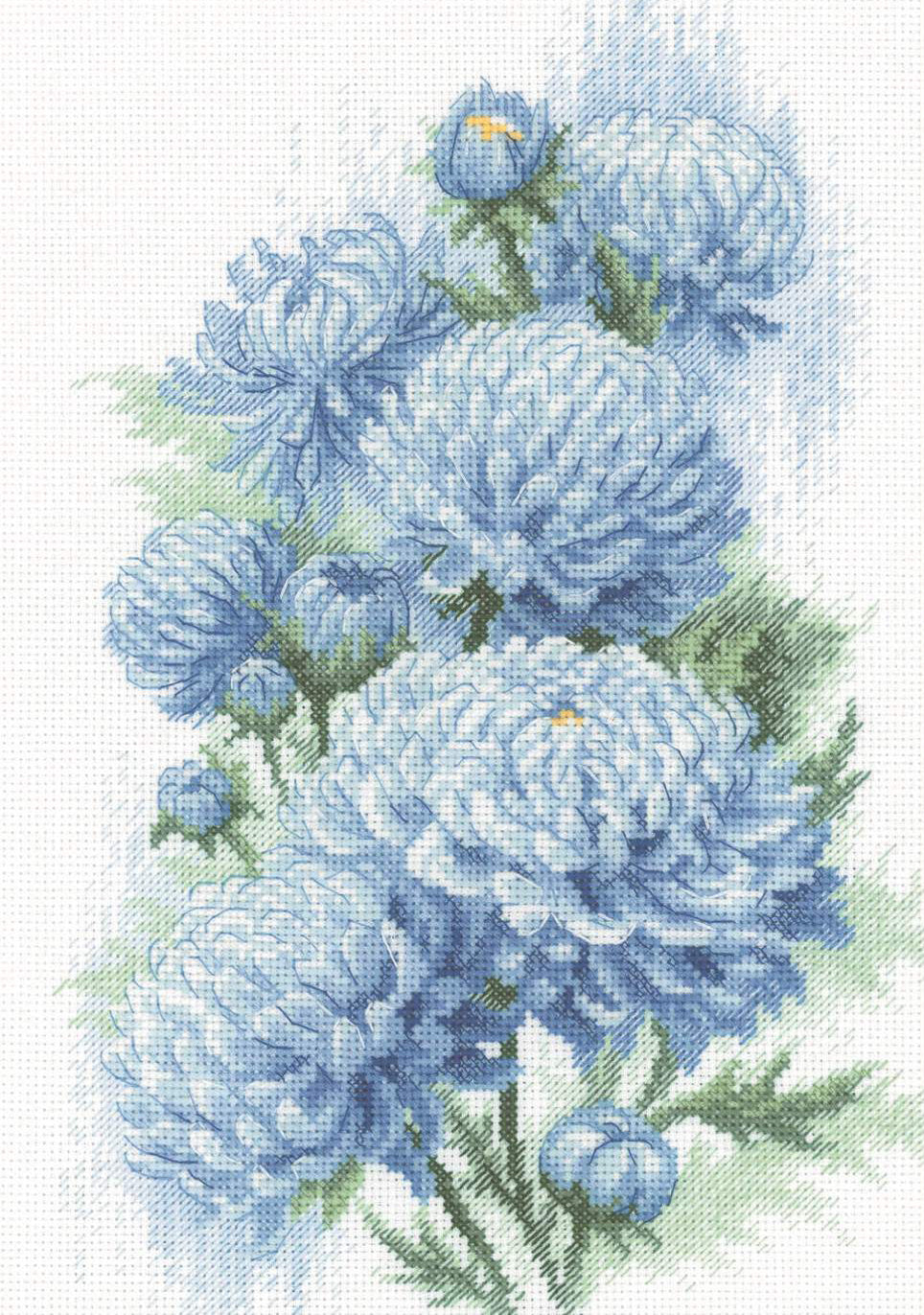 Cross Stitch Kit - "Delicate Chrysanthemums" - Riolis 2140