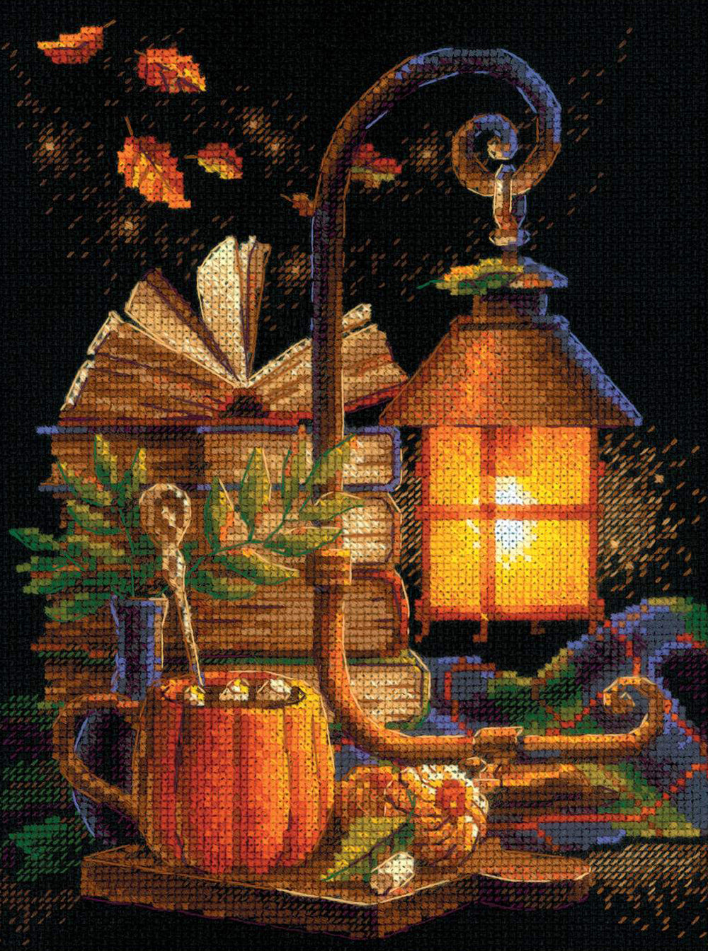 Kit de Punto de Cruz - "Otoño Acogedor" - Riolis 2146