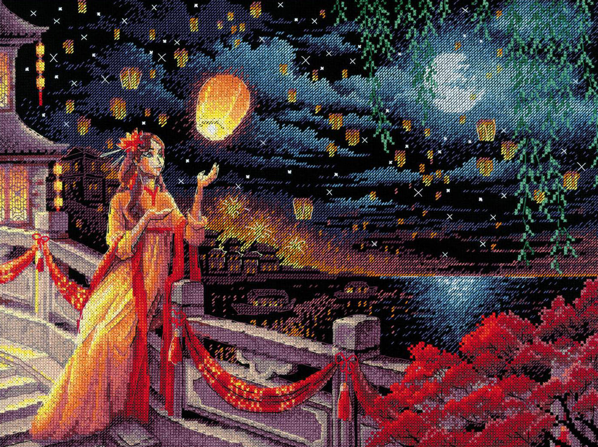 Cross Stitch Kit - "Lantern Festival" - Riolis 2144