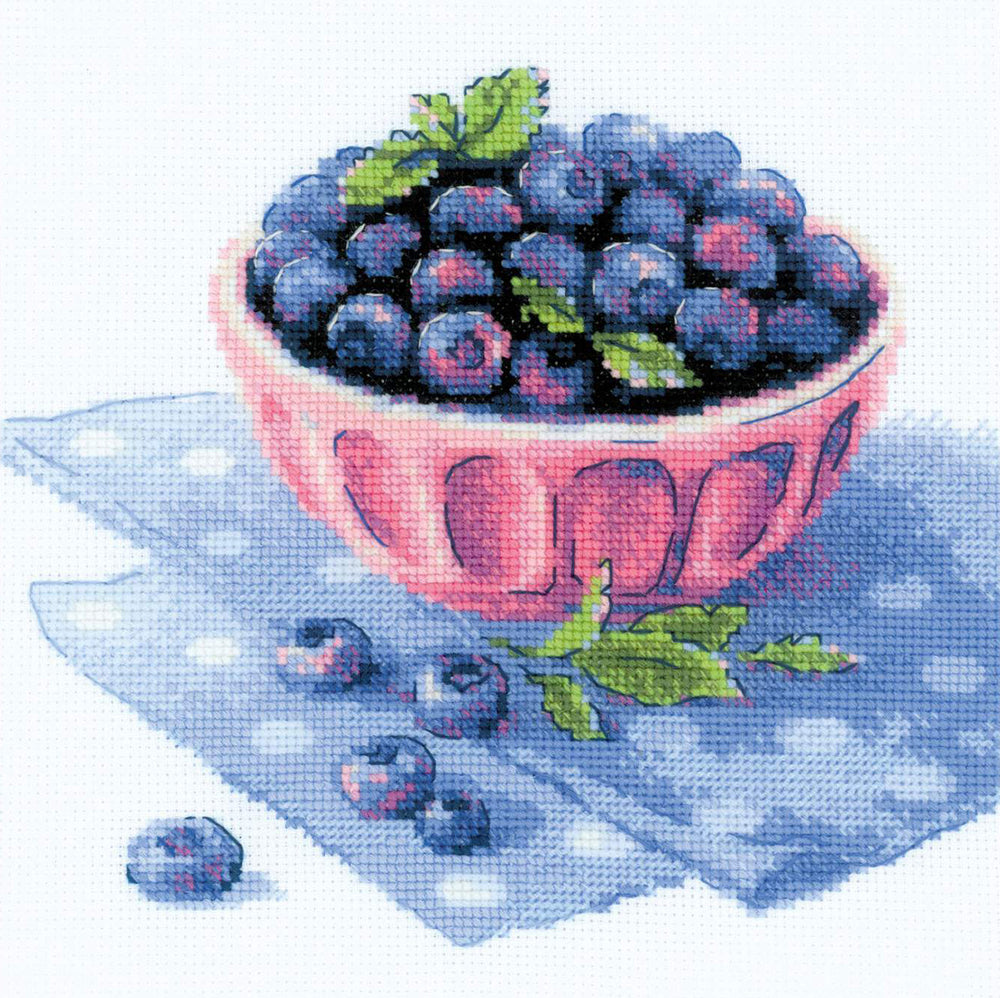 Kit de broderie au point de croix - "Myrtille mûre" - Riolis 2168