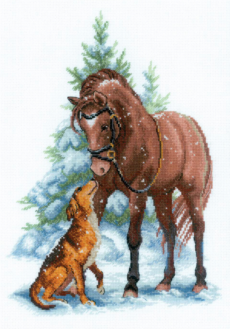 Kit au point de croix - "Compagnons d'hiver" - Riolis 2159