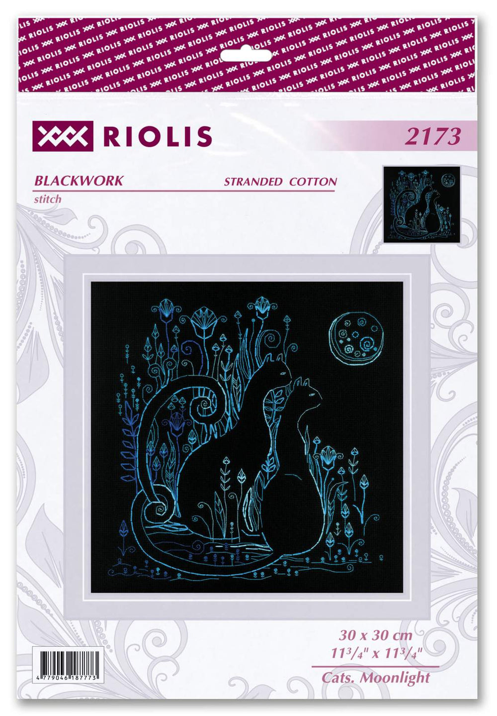 Kit de point de croix "Chats. Clair de lune" Riolis 2173