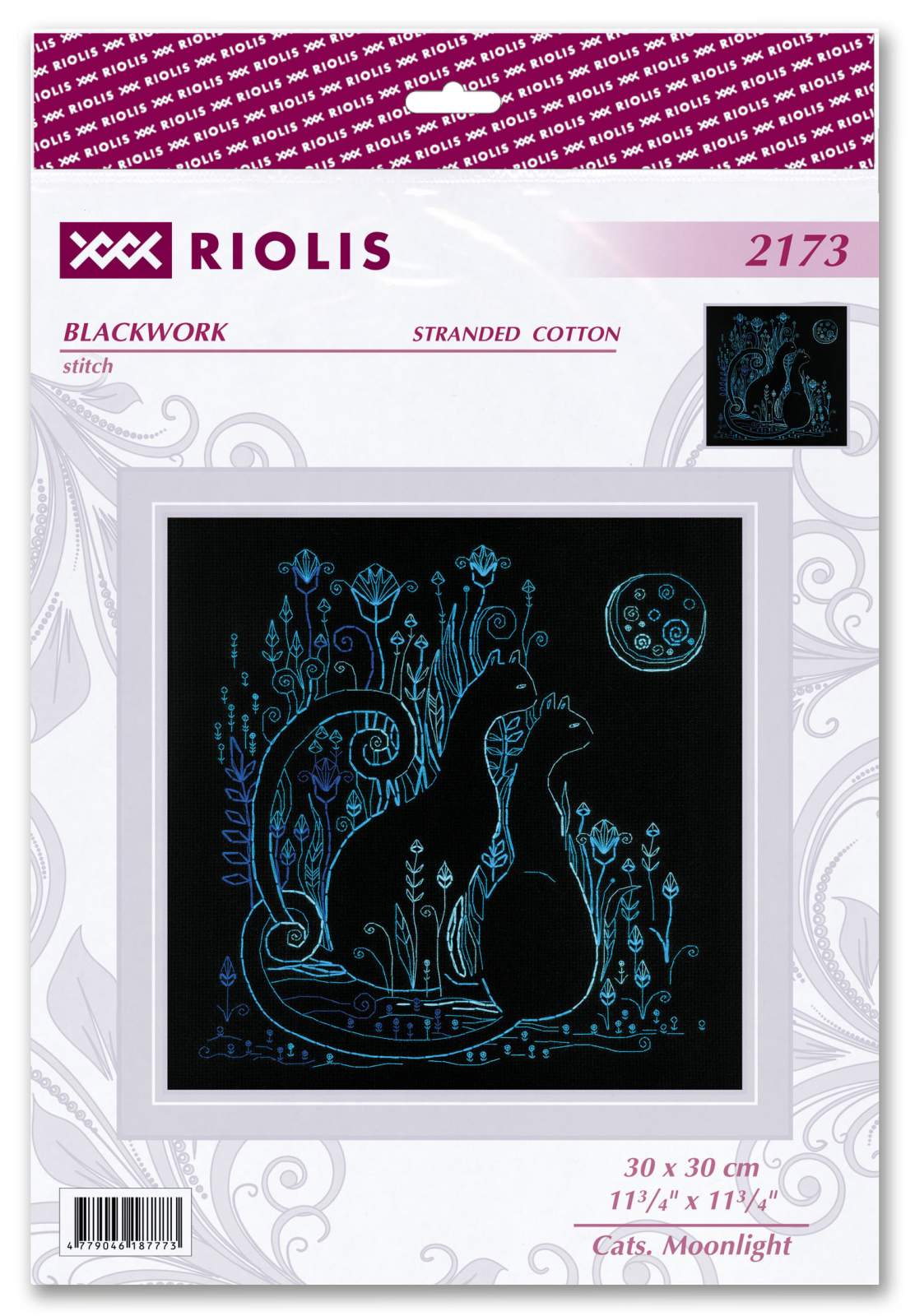 Kit de point de croix "Chats. Clair de lune" Riolis 2173
