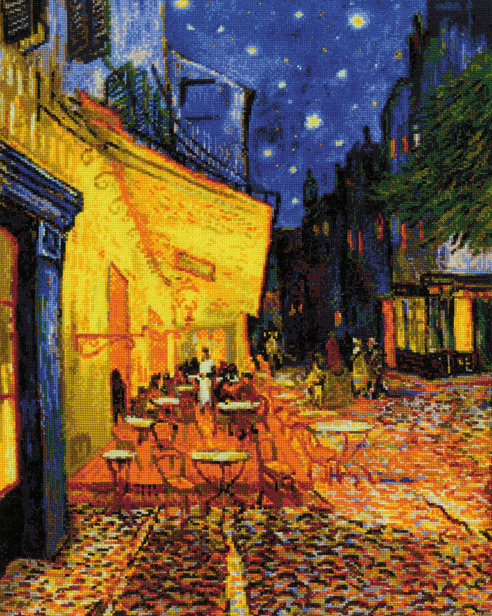 Kit de Punto de Cruz - "Terraza de Café por la Noche basado en la Pintura de V. Van Gogh" - Riolis 2217