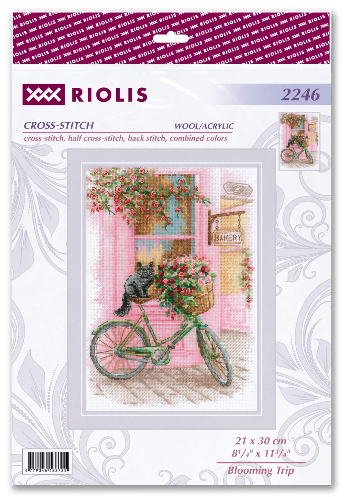 Kit de point de croix Riolis - Voyage fleuri, 2246