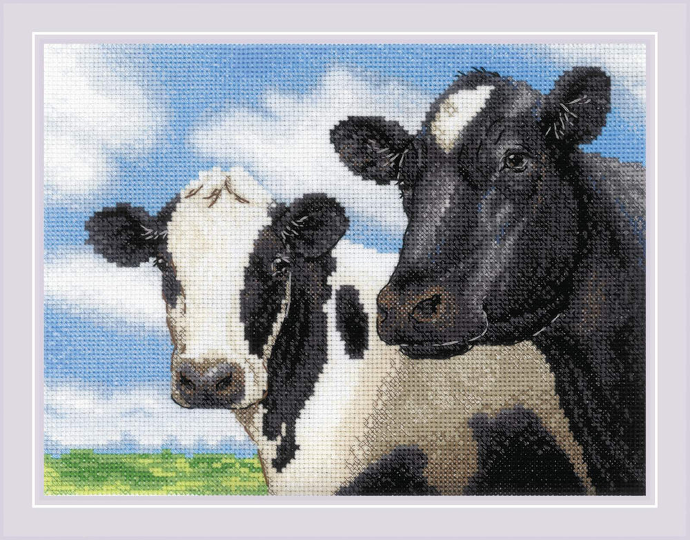 Kit de Punto de Cruz Riolis - Cows, 2237
