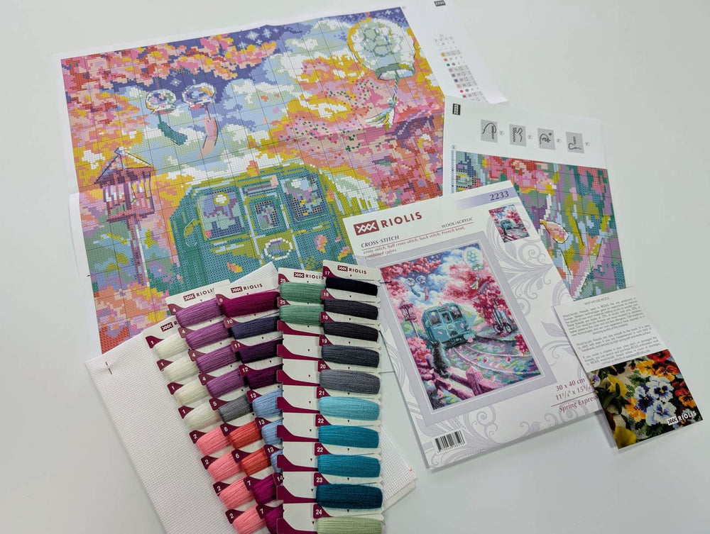 Kit de Punto de Cruz Riolis - "Spring Express" (2233)