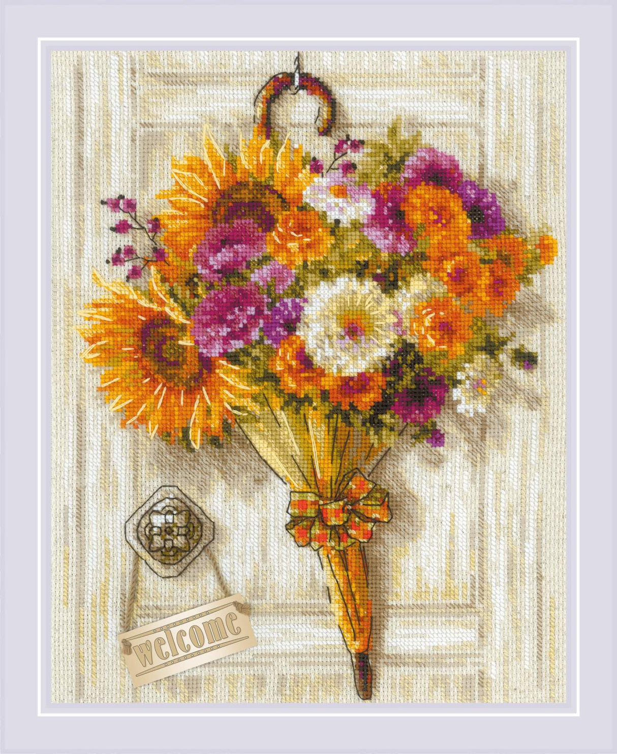 Kit de point de croix « Parapluies d'automne » 2276