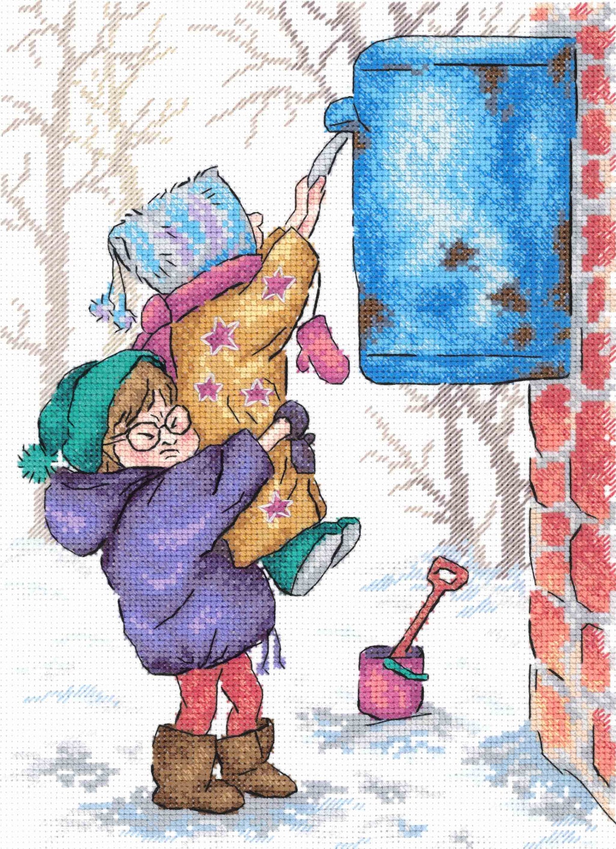 Kit de point de croix « Deux vœux » SNV-915