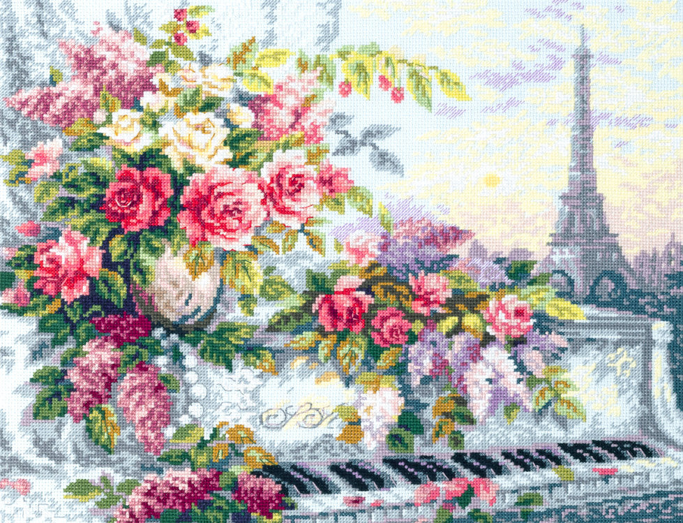 Kit de point de croix "Mélodies de Paris" - 520-560 Magic Needle