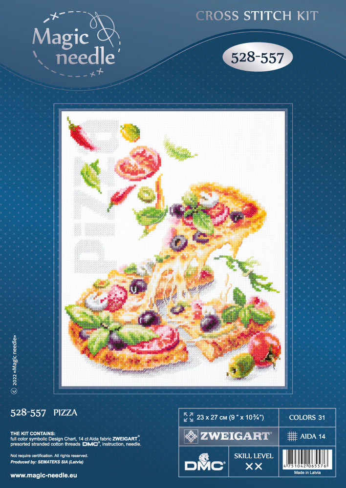 Magic Needle Cross Stitch Kit - Pizza 528-557