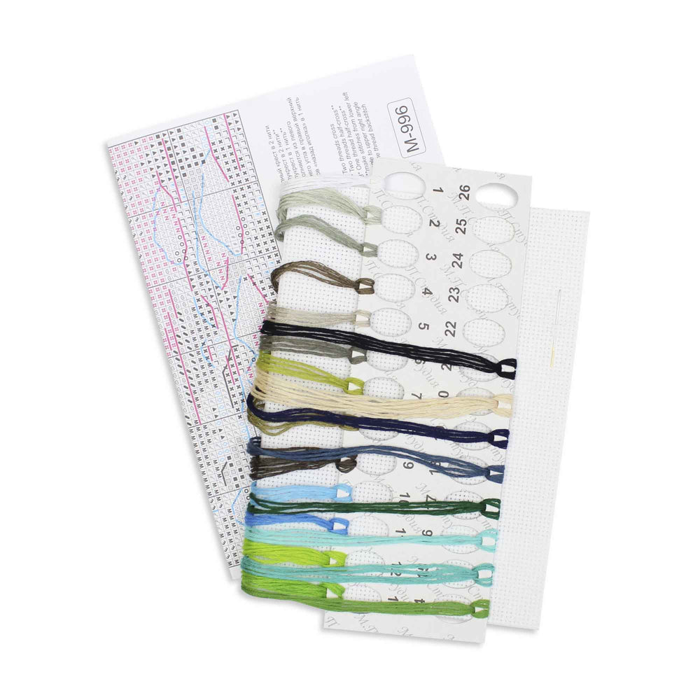 Kit de point de croix MP Studio - « Lac de montagne » (SM-996)