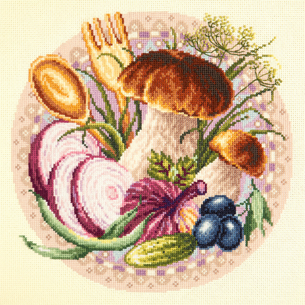 54-03 Favorite snacks. Magic Needle Cross Stitch Kit