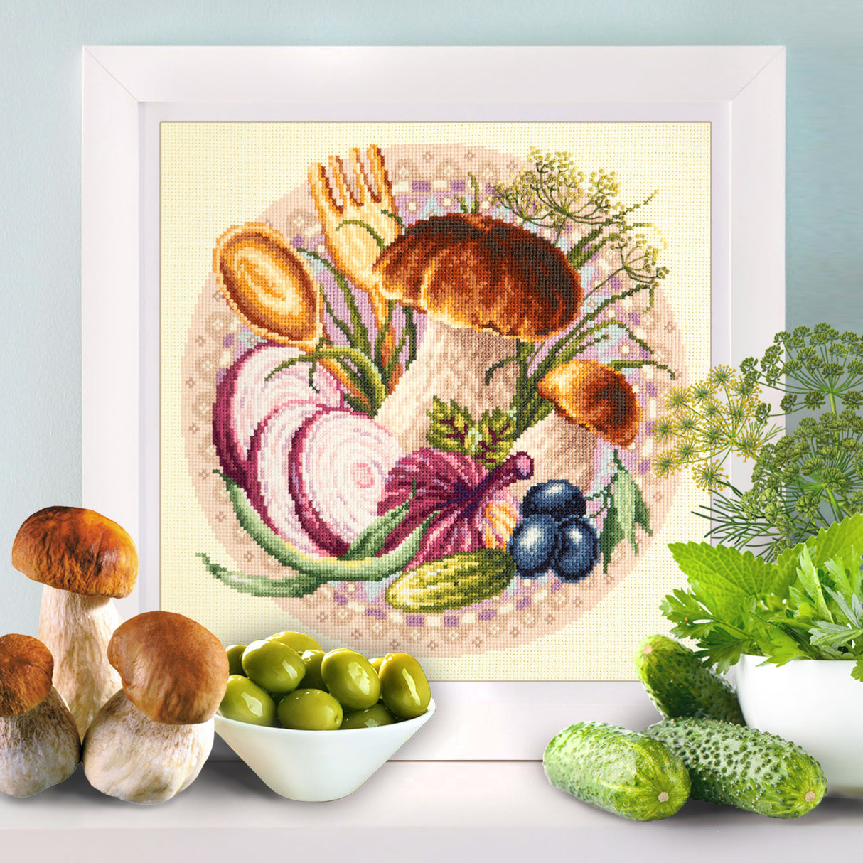 54-03 Favorite snacks. Magic Needle Cross Stitch Kit
