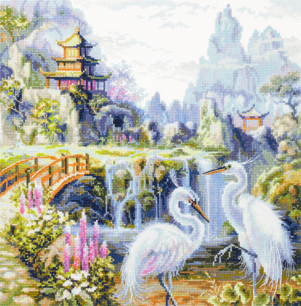 550-756 Good morning. Magic Needle Cross Stitch Kit