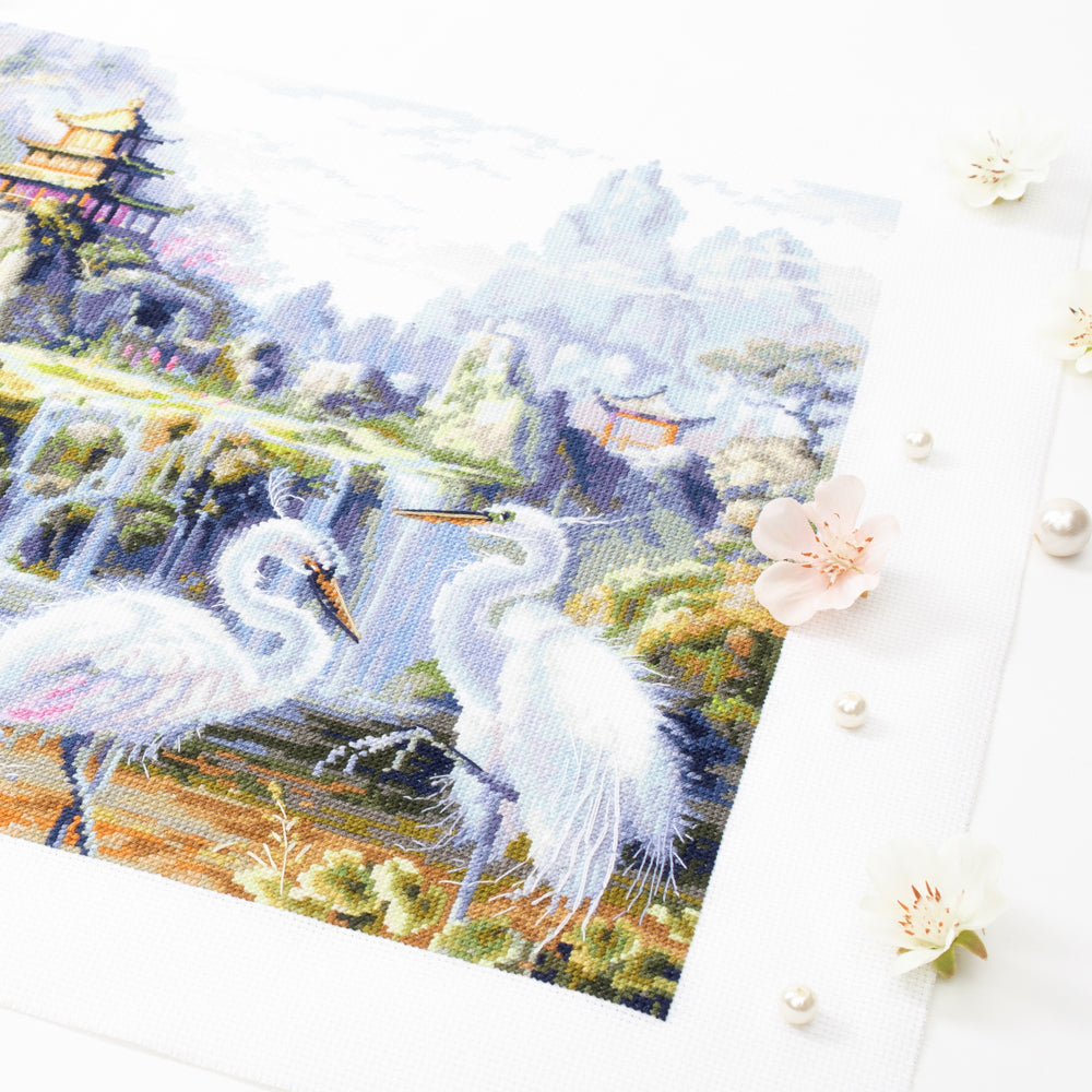 550-756 Good morning. Magic Needle Cross Stitch Kit