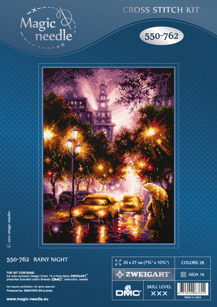 Kit de point de croix Magic Needle 550-762 Nuit pluvieuse