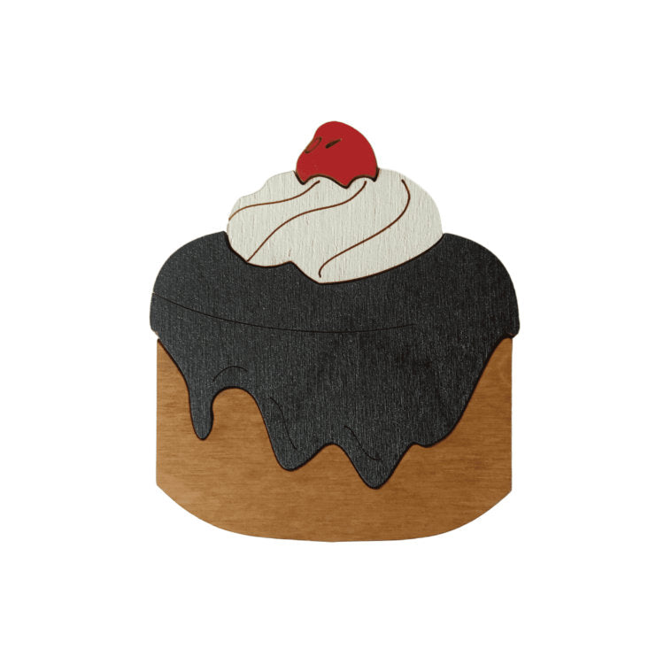 Estuche para Agujas 'Cupcake con Cereza' con Imán – Wizardi KF056/91
