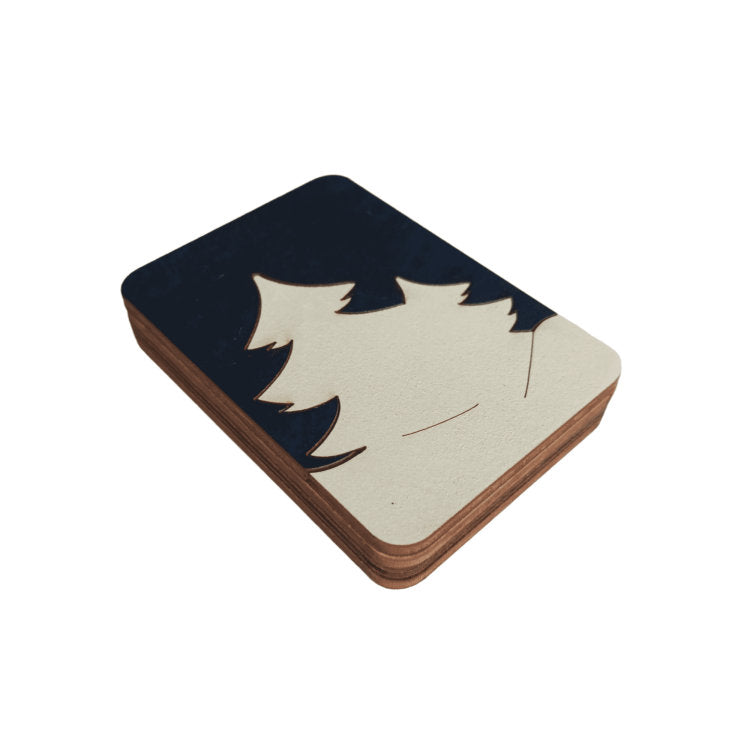 Winter Forest. Wizardi wooden needle case with magnet KF056/72