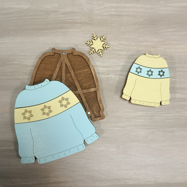 Blue sweater. Organizer for pearls and beads by Wizardi KF027/80
