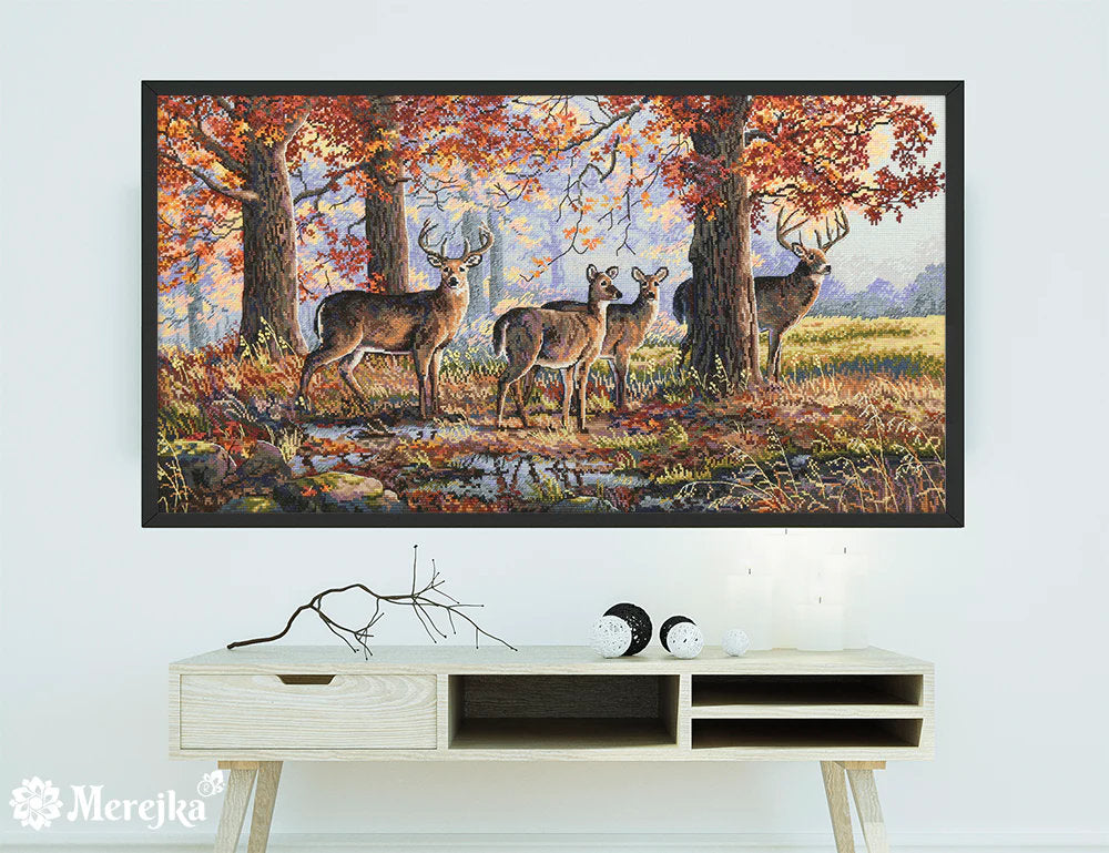 Premium Cross Stitch Kit K-168 Merejka Bajo Los Robles