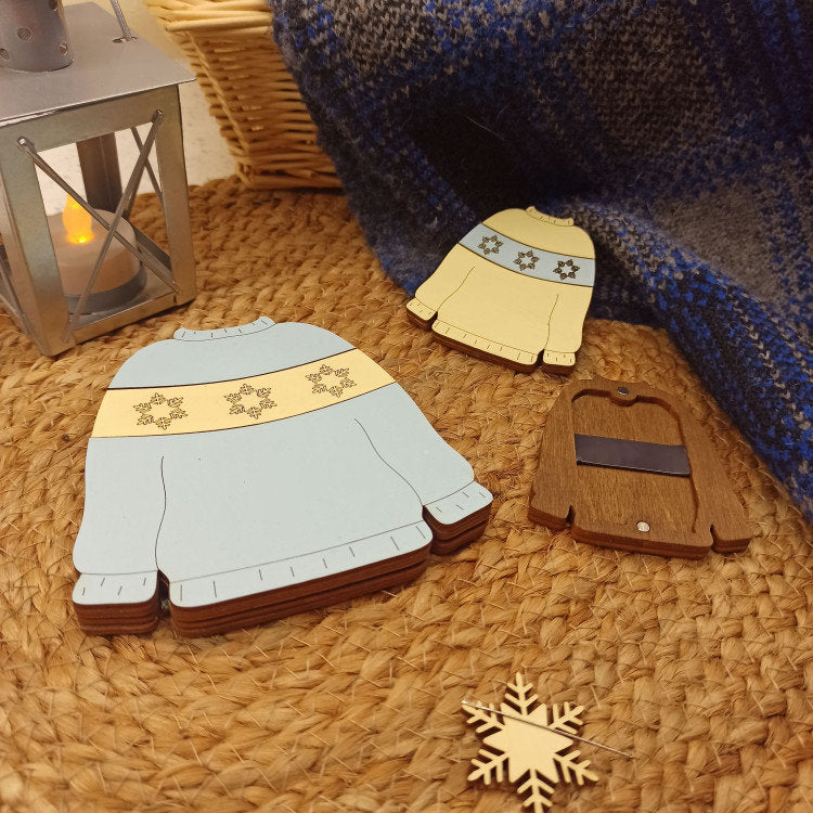 Blue sweater. Organizer for pearls and beads by Wizardi KF027/80