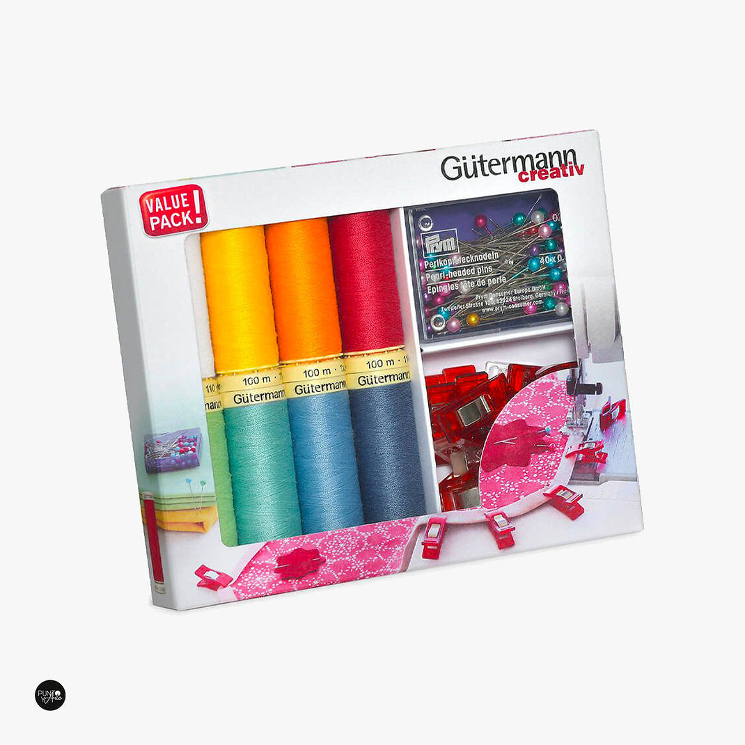 Set Hilos Coselotodo + Pinzas para tela y Alfileres Gütermann 734568