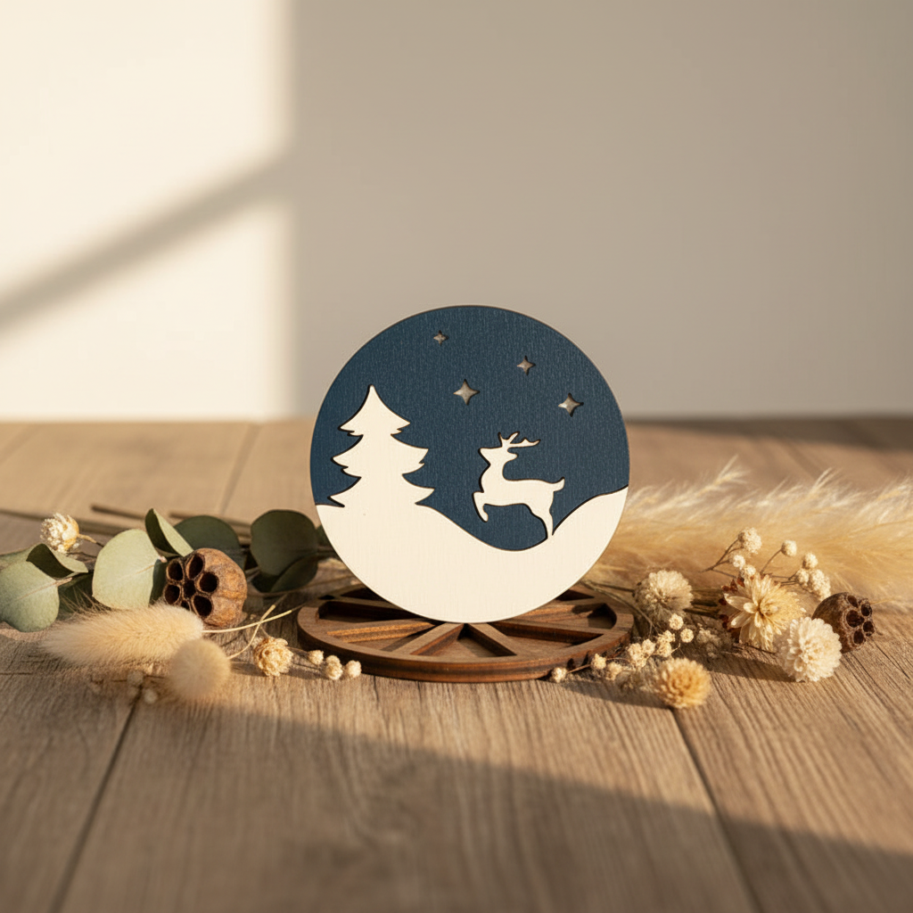 Cerf d'hiver. Organisateur pour perles et perles par Wizardi KF027/70