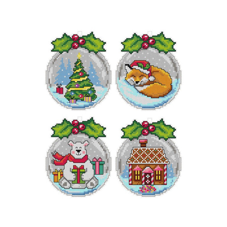 Kit de point de croix - Boules de Noël - Orchidea SA7678
