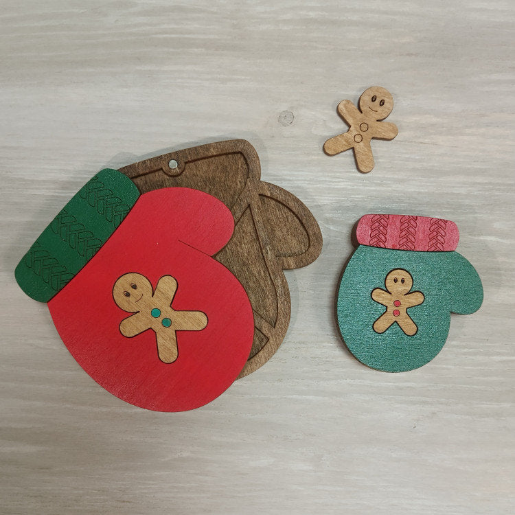 Mitón de Navidad. Organizador para perlas y abalorios de Wizardi KF027/83