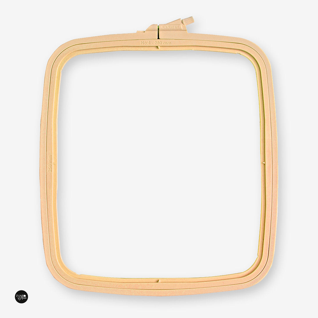 Nurge Beige Square Frame: Elegance and Precision in Every Stitch