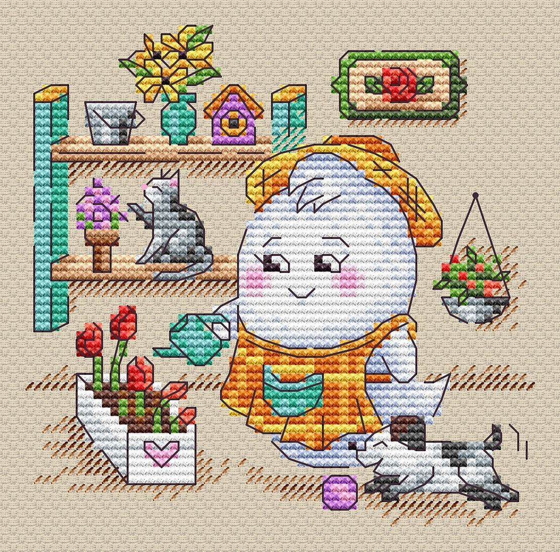 Florist- SM-762 MP Studia - Kit de punto de cruz