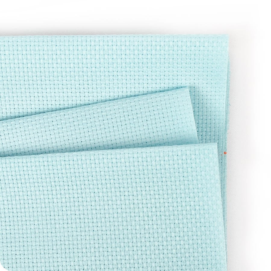 3706/5146 Tissu AIDA 14 fils. ZWEIGART Aqua pour point de croix