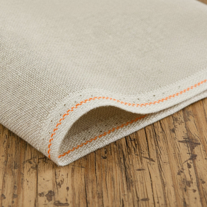 tela de lino belfast 32 ct zweigart 3609 52 textura natural para punto de cruz