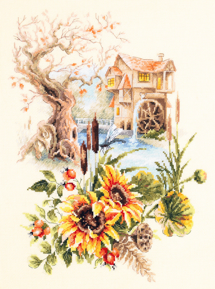 Cross Stitch Kit. Old Watermill - Magic Needle 210-208