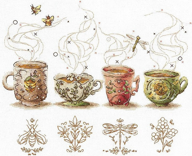 Kit de Punto de Cruz 'Tea Lovers' - SANTS-10 Andriana