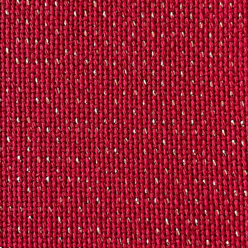 3256/9089 Tissu Bellana 20 ct. ZWEIGART Coloris Rouge 2% fil métallisé