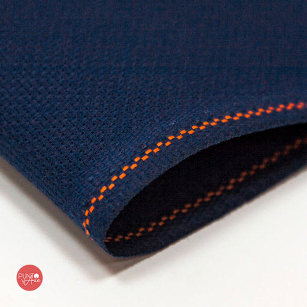 3706/589 Tela AIDA 14 ct. color Navy de ZWEIGART para punto de cruz