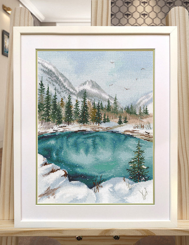 Kit de punto de cruz. Altai. Geyser Lake - 1556 OVEN