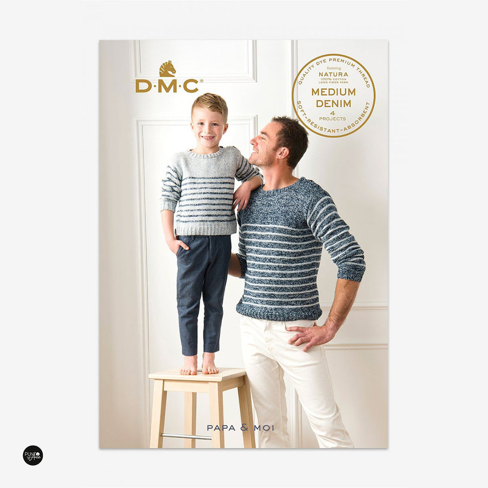 Denim moyen Natura. 4 projets. Papa et moi - 2022 - DMC