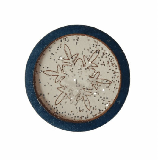 Imán para Agujas 'Copos de Nieve' con Resina Epoxi - Madera Wizardi KF059/110