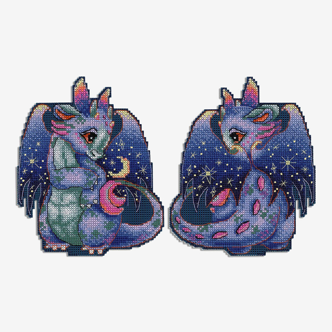 Kit de Punto de Cruz. Dragón de la Luna - MP Studia SR-891