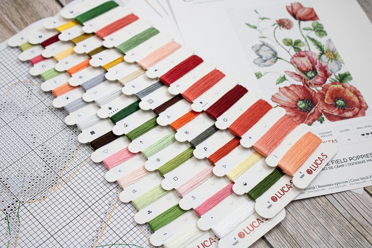 Kit de Punto de Cruz - The Field Poppies - B7020 Luca-S